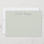 Moderne handgeschreven scriptpagina Aangepaste naa Notitiekaartje (Voorkant)