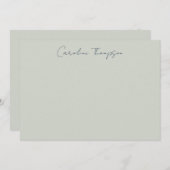 Moderne handgeschreven scriptpagina Aangepaste naa Notitiekaartje (Voorkant / Achterkant)