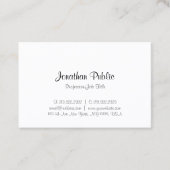 Moderne handgeschreven scripttekst minimalistische visitekaartje (Voorkant)