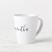 Moderne handgeschreven scripttypografie naam latte mok (Rechterhoek)