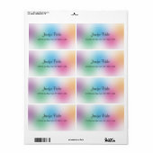 Moderne handgeschreven Sjabloon elegante regenboog Etiket (Full Sheet)