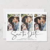 Moderne Handgeschreven sparen de Datum Veelvoudige Save The Date (Voorkant)