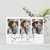 Moderne Handgeschreven sparen de Datum Veelvoudige Save The Date (Staand voorkant)