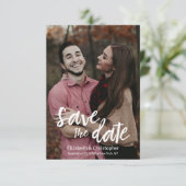 Moderne handgeschreven stijlvol sparen de datumWed (Staand voorkant)