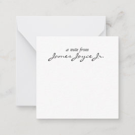 Moderne handgeschreven stijlvolle kalligrafie notitiekaartje