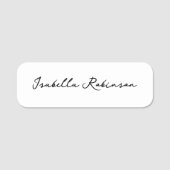 Moderne handgeschreven stijlvolle werknemer Magnet Naamplaatje (Voorkant)