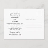 Moderne handgeschreven tekst foto bruiloft uitnodiging briefkaart (Achterkant)