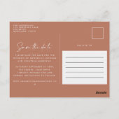 Moderne handgeschreven trouwerij briefkaart (Achterkant)