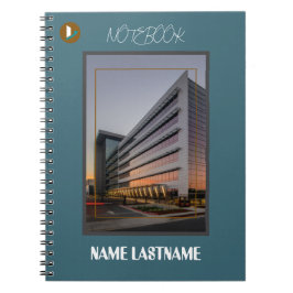 Moderne handgeschreven turquoise gouden lijst notitieboek