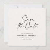 Moderne handgeschreven typografie trouwkaart save the date (Voorkant)