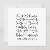 Moderne handgeschreven typografie Vakantiefotokaar Feestdagenkaart (Voorkant)