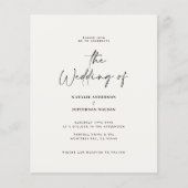 Moderne, handgeschreven uitnodiging voor bruiloft flyer (Voorkant)