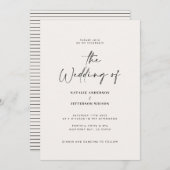 Moderne handgeschreven uitnodiging voor typografie (Voorkant / Achterkant)