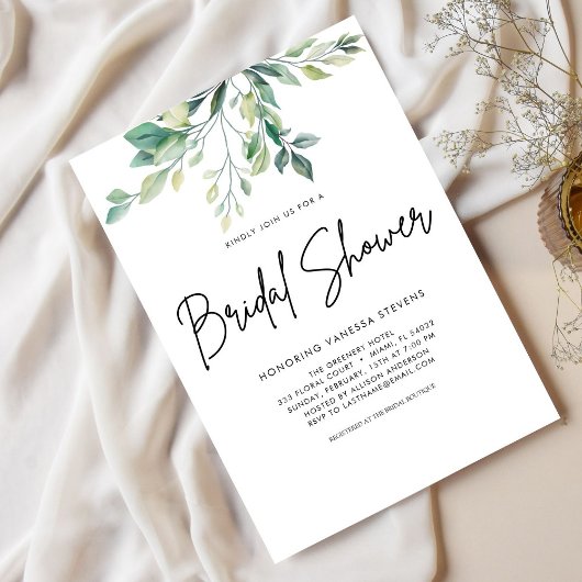 Moderne handgeschreven zwarte bruidsbruiloft  kaart