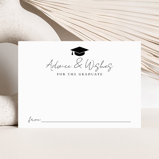 Moderne Handgeschreven Zwarte Script Afstudeeradvi Informatiekaartje