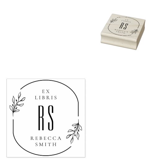 Moderne, handgetekende bladzijden Ex Libris - Aang Rubberstempel (Gestempeld)