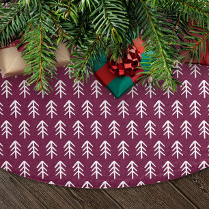 Moderne Handgetekende Bomen Paars Kerstboom Rok