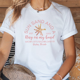 Moderne Handgetekende Bruid voor een Bachelorette- Tri-Blend Shirt