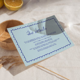 Moderne handgetekende bruiloft RSVP kaartje