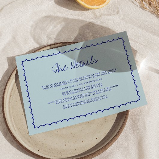 Moderne handgetekende bruiloft RSVP kaartje