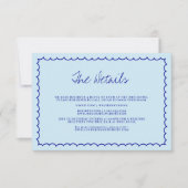 Moderne handgetekende bruiloft RSVP kaartje (Voorkant)