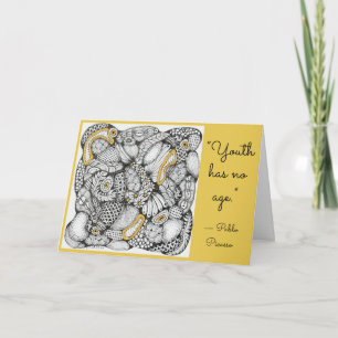 Moderne Handgetekende Doodle met Jeugdige Quote Ve Kaart