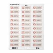 Moderne handgetekende kerstkrans retouradres etiket (Full Sheet)