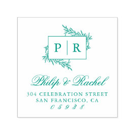 Moderne handgetekende takken Bruiloft retouradres Zelfinktende Stempel