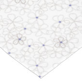 Moderne handgetekende taupe periwinkle bloem tafelkleed (Gekanteld)