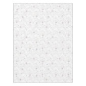 Moderne handgetekende taupe periwinkle bloem tafelkleed (Voorkant)