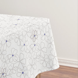 Moderne handgetekende taupe periwinkle bloem tafelkleed
