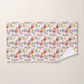 Moderne handgetekende tulpen badhanddoek set bad handdoek (Handdoek)