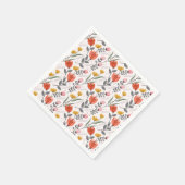 Moderne handgetekende tulpen servetten (Hoek)