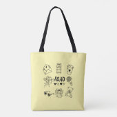 Moderne Handgetekende Valentijn-iconen Tote Bag (Achterkant)