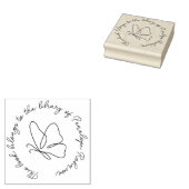 Moderne handgetekende vlinderbibliotheek Boek Cust Rubberstempel (Gestempeld)