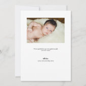 Moderne handlettering 2 aangepaste foto's Baby sho Bedankkaart (Achterkant)
