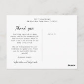 Moderne handlettering 8 foto collage baby shower briefkaart (Achterkant)