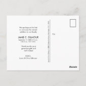 Moderne handlettering aangepaste Baby shower foto Briefkaart (Achterkant)