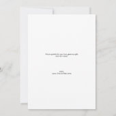 Moderne handlettering aangepaste babymeisjesborrel bedankkaart (Achterkant)