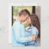 Moderne handlettering aangepaste foto minimalist save the date (Achterkant)