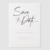 Moderne handlettering bruiloft overlay vellum uitnodigingen (Voorkant)