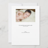 Moderne Handlettering Custom Baby shower Foto's Bedankkaart (Achterkant)