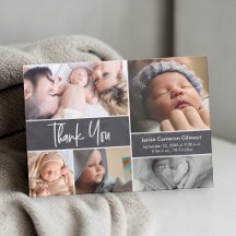 Moderne handlettering fotocollage babyshower