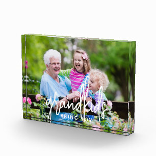 Moderne handlettering kleinkinderen fotoblokken