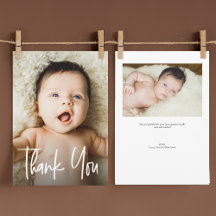 Moderne handlettering op maat 2 foto's baby shower