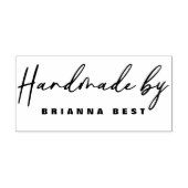 Moderne "Handmade by" Vetgedrukte handgeschreven k Rubberstempel (Afrduk)