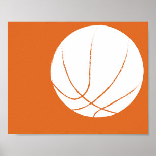Moderne handmatige Basketball Art - 1 van 6 Poster