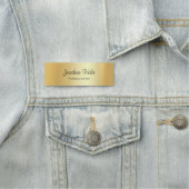 Moderne handmatige handmatige glamour Gold Small R Naamplaatje (In situ)