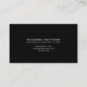 Moderne handmatige handmatige handmatige zwarte ha visitekaartje (Achterkant)