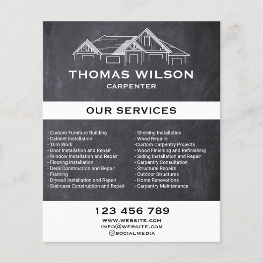 Moderne handmatige handmatige vormgeving — Carpent Flyer (Voorkant)